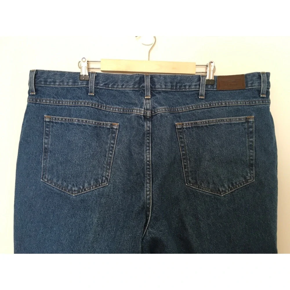 LL Bean Classic Fit Men's Sz 46x32 Denim Blue Jeans 100% Cotton 220626